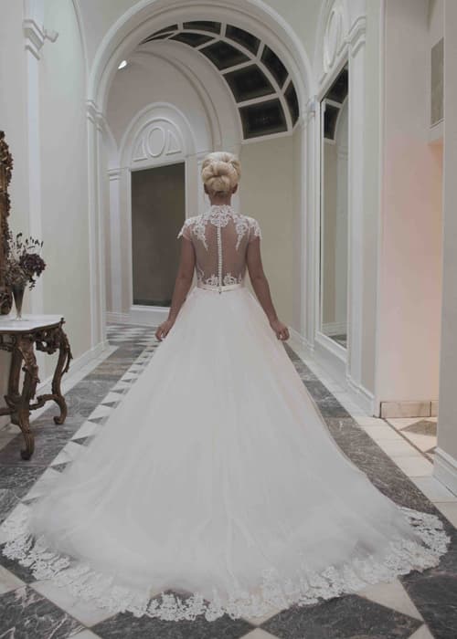 wedding dress with long train